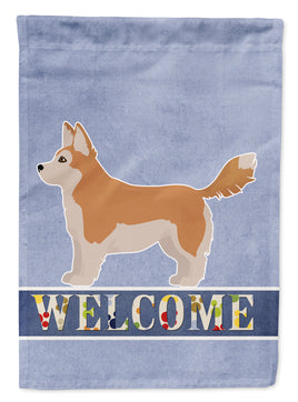 Corgi Husky Mix Welcome Flag Canvas House Size CK3730CHF