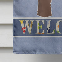 Brown Goldendoodle Welcome Flag Canvas House Size CK3744CHF