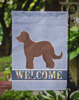 Brown Goldendoodle Welcome Flag Garden Size CK3744GF