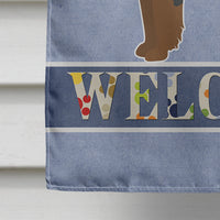 Black and Tan Pomchi Welcome Flag Canvas House Size CK3765CHF