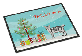 American Bobtail #1 Cat Merry Christmas Indoor or Outdoor Mat 18x27 CK4550MAT