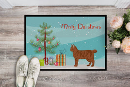 American Bobtail #2 Cat Merry Christmas Indoor or Outdoor Mat 24x36 CK4551JMAT