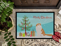 American Curl Cat Merry Christmas Indoor or Outdoor Mat 18x27 CK4741MAT