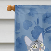 California Spangled #1 Cat Welcome Flag Canvas House Size CK4844CHF