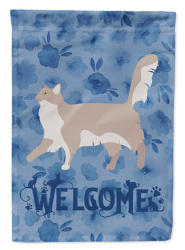 Chantilly Tiffany Cat Welcome Flag Garden Size CK4846GF