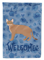 Chausie Cat Welcome Flag Canvas House Size CK4850CHF