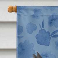 Chausie Black Cat Welcome Flag Canvas House Size CK4851CHF