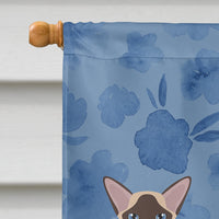 Colorpoint Longhair Cat Welcome Flag Canvas House Size CK4856CHF