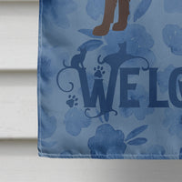 Colorpoint Longhair Cat Welcome Flag Canvas House Size CK4856CHF