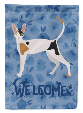 Cornish Rex Cat Welcome Flag Garden Size CK4864GF
