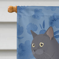 British Shorthair Cat Welcome Flag Canvas House Size CK5017CHF