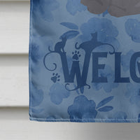British Shorthair Cat Welcome Flag Canvas House Size CK5017CHF