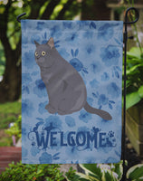 British Shorthair Cat Welcome Flag Garden Size CK5017GF