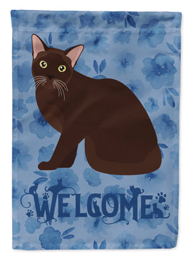 Burmese Cat Welcome Flag Canvas House Size CK5019CHF