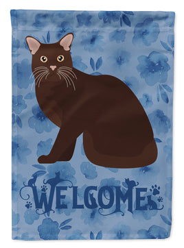 Burmese #2 Cat Welcome Flag Canvas House Size CK5020CHF