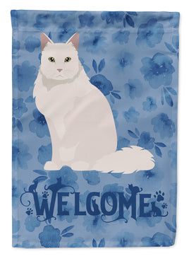 Chantilly Tiffany Cat Welcome Flag Garden Size CK5023GF