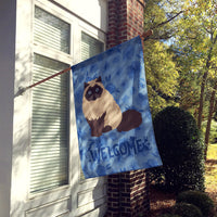 Colorpoint Persian Hymalayan Cat Welcome Flag Canvas House Size CK5025CHF