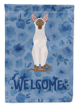 Colorpoint Shorthair Cat Welcome Flag Canvas House Size CK5027CHF
