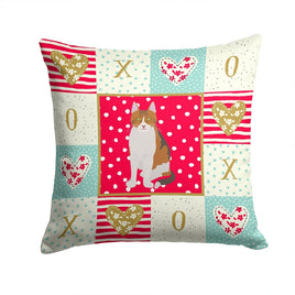 Aegean Cat Love Fabric Decorative Pillow CK5734PW1414