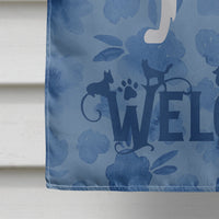 Borzoi Russian Greyhound Welcome Flag Canvas House Size CK6126CHF