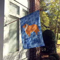 Collie Dog Welcome Flag Canvas House Size CK6143CHF