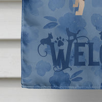 American Hairless Terrier Welcome Flag Canvas House Size CK6218CHF
