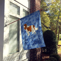 Cavalier Spaniel Welcome Flag Canvas House Size CK6233CHF