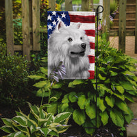 American Eskimo Dog American Flag Flag Garden Size CK6398GF