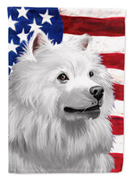 American Eskimo Dog American Flag Flag Garden Size CK6398GF
