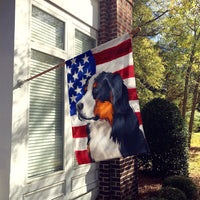 Bernese Mountain Dog American Flag Flag Canvas House Size CK6433CHF