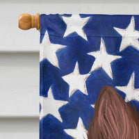Bohemian Shepherd American Flag Flag Canvas House Size CK6445CHF