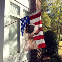 Bull Terrier Miniature American Flag Flag Canvas House Size CK6466CHF