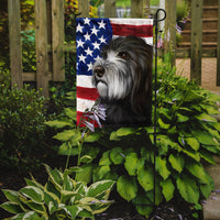 Catalan Sheepdog Dog American Flag Flag Garden Size CK6480GF