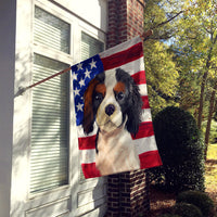 Cavalier Spaniel American Flag Flag Canvas House Size CK6482CHF