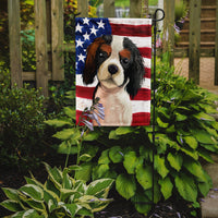 Cavalier Spaniel American Flag Flag Garden Size CK6482GF