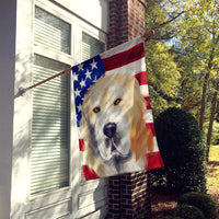 Central Asian Shepherd Dog American Flag Flag Canvas House Size CK6483CHF