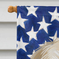 Central Asian Shepherd Dog American Flag Flag Canvas House Size CK6483CHF