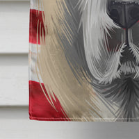 Central Asian Shepherd Dog American Flag Flag Canvas House Size CK6483CHF