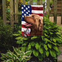 Chesapeake Bay Retriever American Flag Flag Garden Size CK6486GF