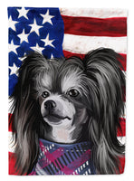 Chinese Crested Dog American Flag Flag Garden Size CK6487GF