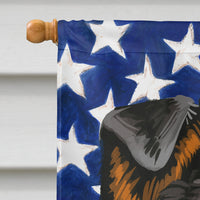 Collie Rough Dog American Flag Flag Canvas House Size CK6492CHF