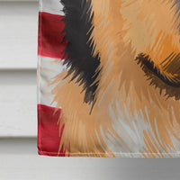 Collie Rough Dog American Flag Flag Canvas House Size CK6492CHF