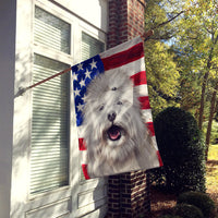 Coton de Tulear Dog American Flag Flag Canvas House Size CK6495CHF