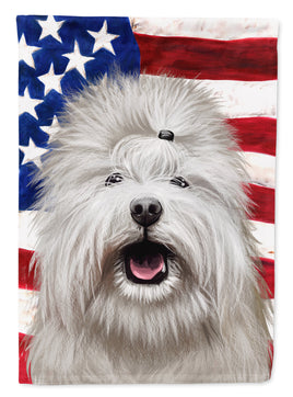 Coton de Tulear Dog American Flag Flag Canvas House Size CK6495CHF