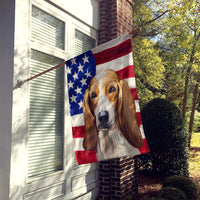 Colombian Fino Hound Dog American Flag Flag Canvas House Size CK6684CHF