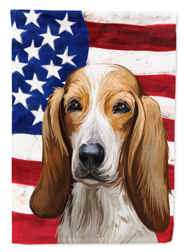 Colombian Fino Hound Dog American Flag Flag Garden Size CK6684GF