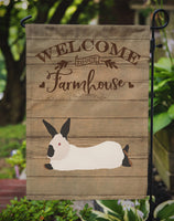 California White Rabbit Welcome Flag Garden Size CK6911GF