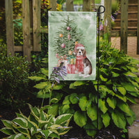 Christmas Beagle Puppy Flag Garden Size