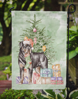 Christmas Rottweiler Flag Garden Size