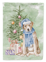 Christmas Yellow Labrador Retriever Flag Garden Size